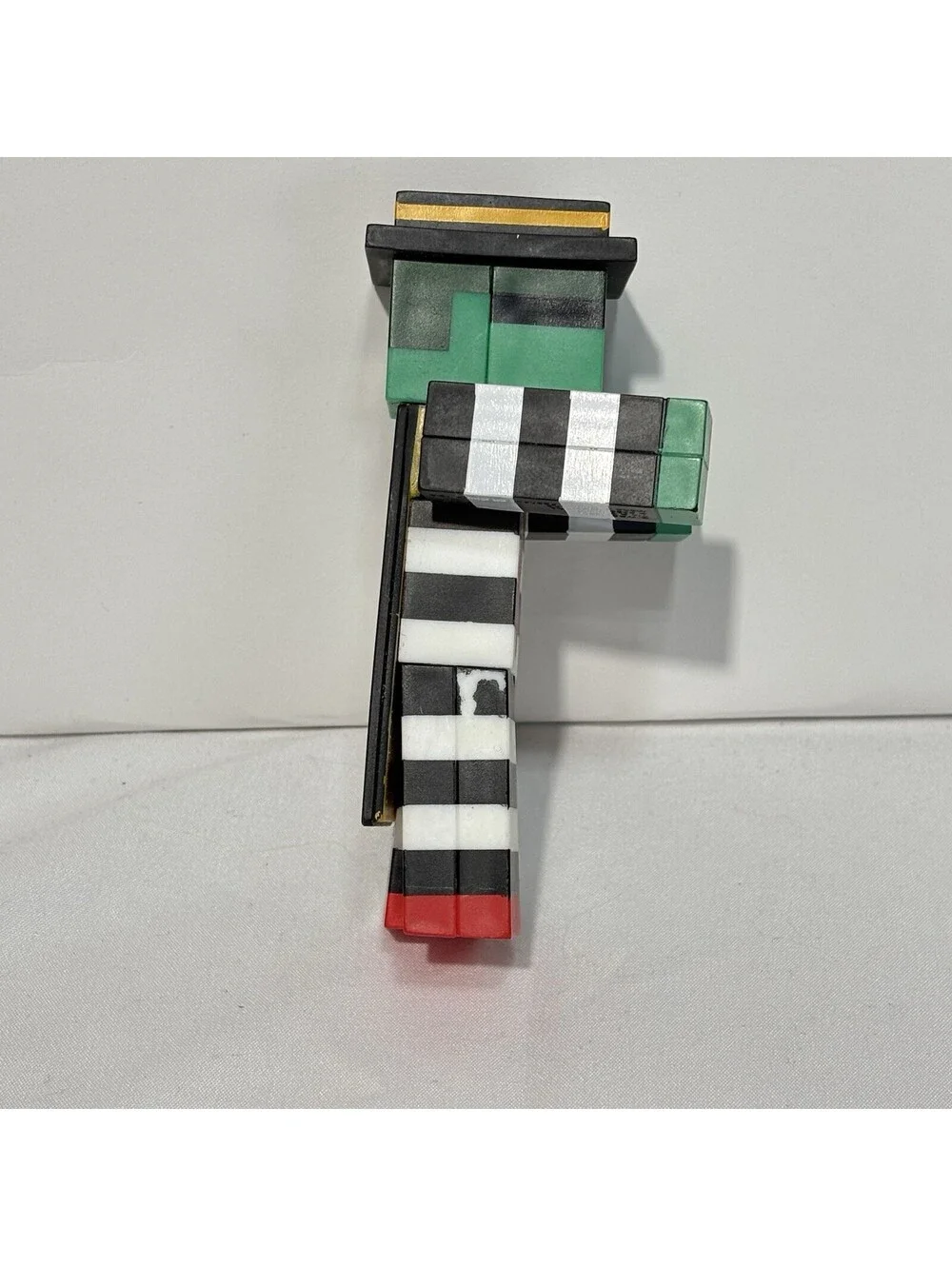McDonalds Minecraft Zombie Hamburglar adult meal toy Green, Black & White Stripe
